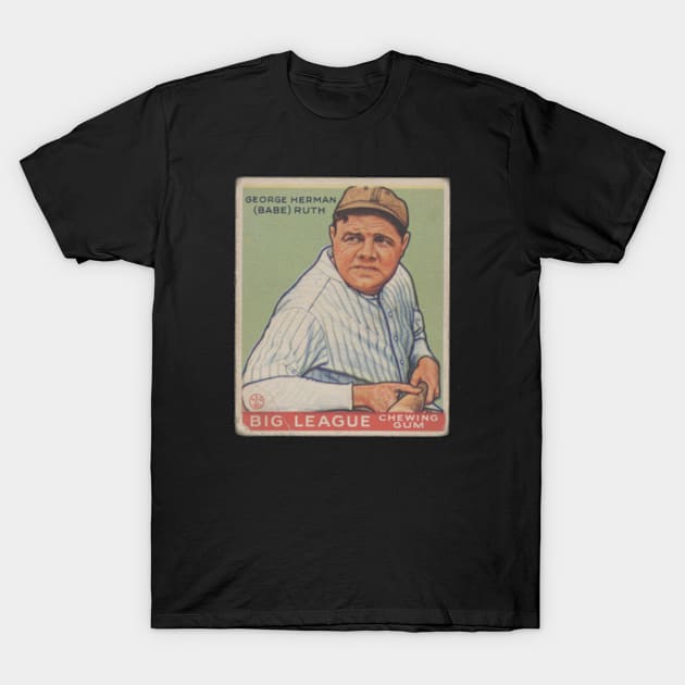 Babe Ruth 1933 Goudey (Green) Baseball Card T-Shirt by BlackBoxHobby